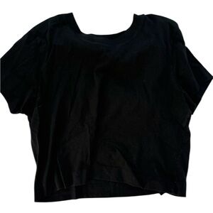 Aritzia Wilfred Free Cropped Tshirt, black, size small